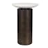 Uttermost Olso 14" Diameter Marble Top Marble and Metal Table Dark Bronze / White Marble
