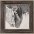 Uttermost Custom Black And White Horses 31-1/2" x 31-1/2" Framed Horse Painting on Archival Paper Black and White