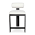 Uttermost Bolster Back 20" Wide Acrylic Counter Stool Java Black / Oyster White
