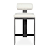 Uttermost Bolster Back 20" Wide Acrylic Bar Stool Java Black / Oyster White
