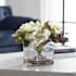 Uttermost Dobbins Magnolia 15-3/4" Tall Glass and Stone Faux Flora Planter Clear