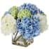 Uttermost Providence Hydrangea 13-5/8" Tall Glass Faux Flora Planter Clear