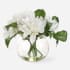 Uttermost Virtue Dahlia 12" Wide Faux Flowers in Clear Glass Vase White
