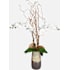 Uttermost Earthbound Orchid 44" Tall Glass Faux Flora Planter Sand / Bronze