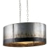 Varaluz Cannery 30" Wide Linear Drum Chandelier Ombre Galvanized