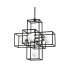 Varaluz Plaza 6 Light 18" Wide Pendant Carbon / Havana Gold