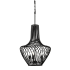 Varaluz Elsa 16" Wide Vase Style Cage Taper Candle Single Pendant Black