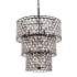 Varaluz Windsor 13 Light 32" Wide Crystal Waterfall Chandelier Carbon / Havana Gold