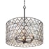 Varaluz Windsor 6 Light 25" Wide Crystal Drum Chandelier Carbon / Havana Gold