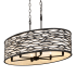Varaluz Kato 6 Light 36" Wide Drum Chandelier Carbon Black
