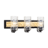 Varaluz Hammer Time 3 Light 25" Wide Vanity Light Carbon / French Gold