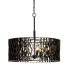 Varaluz Estela 5 Light 24" Wide Drum Chandelier Matte Black / French Gold