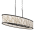 Varaluz Scribble 6 Light 48" Wide Linear Pendant Matte Black / Artifact / Taupe