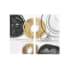 Varaluz Circle Gets The Square 40" x 40" Frameless Abstract Painting Black / White / Gold