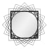 Varaluz Lexicon 42" W x 42" H Square Steel Framed Bathroom Mirror Matte Black