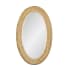 Varaluz Athena 24-1/4" W x 40-1/4" H Oval Framed Bathroom Mirror French Gold / Natural Seagrass