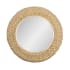 Varaluz Athena 30-1/4" Diameter Circular Framed Bathroom Mirror French Gold / Natural Seagrass