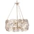Varaluz Ethereal Rose 6 Light 24" Wide Abstract Drum Chandelier Havana Gold Ombre
