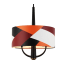 Varaluz Patchwork 3 Light 18" Wide Pendant Black / Satin Brass / Patchwork