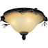 Vaxcel Lighting Sierra 3 Light 16" Wide Flush Mount Ceiling Fixture with Scavo Glass and Pine Elements Black Walnut