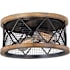 Vaxcel Lighting Bremerton 2 Light 13" Wide Flush Mount Drum Ceiling Fixture Oil Rubbed Bronze / Burnished Teak