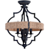 Vaxcel Lighting Beaumont 4 Light 14" Wide Semi-Flush Ceiling Fixture Textured Gray