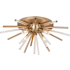 Vaxcel Lighting Aria 4 Light 23" Wide Semi-Flush Ceiling Fixture Natural Brass