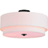 Vaxcel Lighting Burnaby 4 Light 21" Wide Semi-Flush Drum Ceiling Fixture Black
