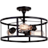 Vaxcel Lighting Akron 3 Light 15" Wide Semi-Flush Drum Ceiling Fixture Oil Rubbed Bronze