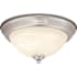 Vaxcel Lighting Stevens 13" Wide LED Flush Mount Bowl Ceiling Fixture with Shade Satin Nickel