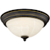 Vaxcel Lighting Stevens 13" Wide LED Flush Mount Bowl Ceiling Fixture with Bowl Shade Vintage Bronze