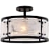 Vaxcel Lighting Wilder 3 Light 13" Wide Semi-Flush Drum Ceiling Fixture / Converts to Pendant Matte Black