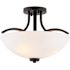 Vaxcel Lighting River Grove 3 Light 15" Wide LED Semi-Flush Bowl Ceiling Fixture Matte Black