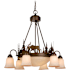 Vaxcel Lighting Yellowstone 9 Light 28-1/2" Wide Chandelier with Moose Accents Burnished Bronze