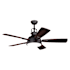 Vaxcel Lighting Walton 52" 5 Blade Indoor Ceiling Fan with A Glass Shade Gold Stone