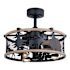 Vaxcel Lighting Kodiak 21" 3 Blade Indoor Ceiling Fan with Remote Control Black / Burnished Teak