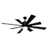 Vaxcel Lighting Crawford 60" 8 Blade Indoor / Outdoor LED Ceiling Fan Black