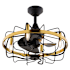 Vaxcel Lighting 21" 3 Blade Indoor LED Ceiling Fan Black and Satin Brass