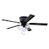 Vaxcel Lighting Cromwell 52" 5 Blade Indoor LED Ceiling Fan with Clear Glass Shades Matte Black