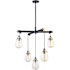 Vaxcel Lighting Kassidy 5 Light 26-1/2" Wide Chandelier Black and Natural Brass
