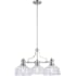 Vaxcel Lighting Beloit 3 Light 26" Wide Chandelier with Glass Shades Satin Nickel