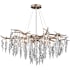 Vaxcel Lighting Rainier 5 Light 32" Wide Crystal Waterfall Chandelier Silver Mist