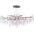Vaxcel Lighting Rainier 6 Light 40" Wide Crystal Waterfall Chandelier Silver Mist