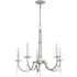 Vaxcel Lighting Hoyne 5 Light 25" Wide Crystal Candle Style Chandelier Polished Nickel