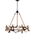 Vaxcel Lighting Breckenridge 6 Light 31" Wide Antler Ring Chandelier Aged Iron