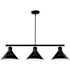 Vaxcel Lighting Akron 3 Light 36" Wide Linear Chandelier Oil Rubbed Bronze