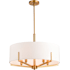 Vaxcel Lighting Surrey 5 Light 22" Wide Drum Chandelier Natural Brass