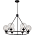 Vaxcel Lighting Lander 6 Light 28" Wide Ring Chandelier Matte Black
