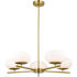 Vaxcel Lighting Sloane 5 Light 27" Wide LED Chandelier Satin Brass