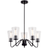 Vaxcel Lighting Beverly 5 Light 23" Wide Chandelier Matte Black